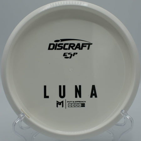 ESP Luna disc golf putter executing a controlled hyzer at Black Falls Disc Golf Course, Montgomery, Vermont