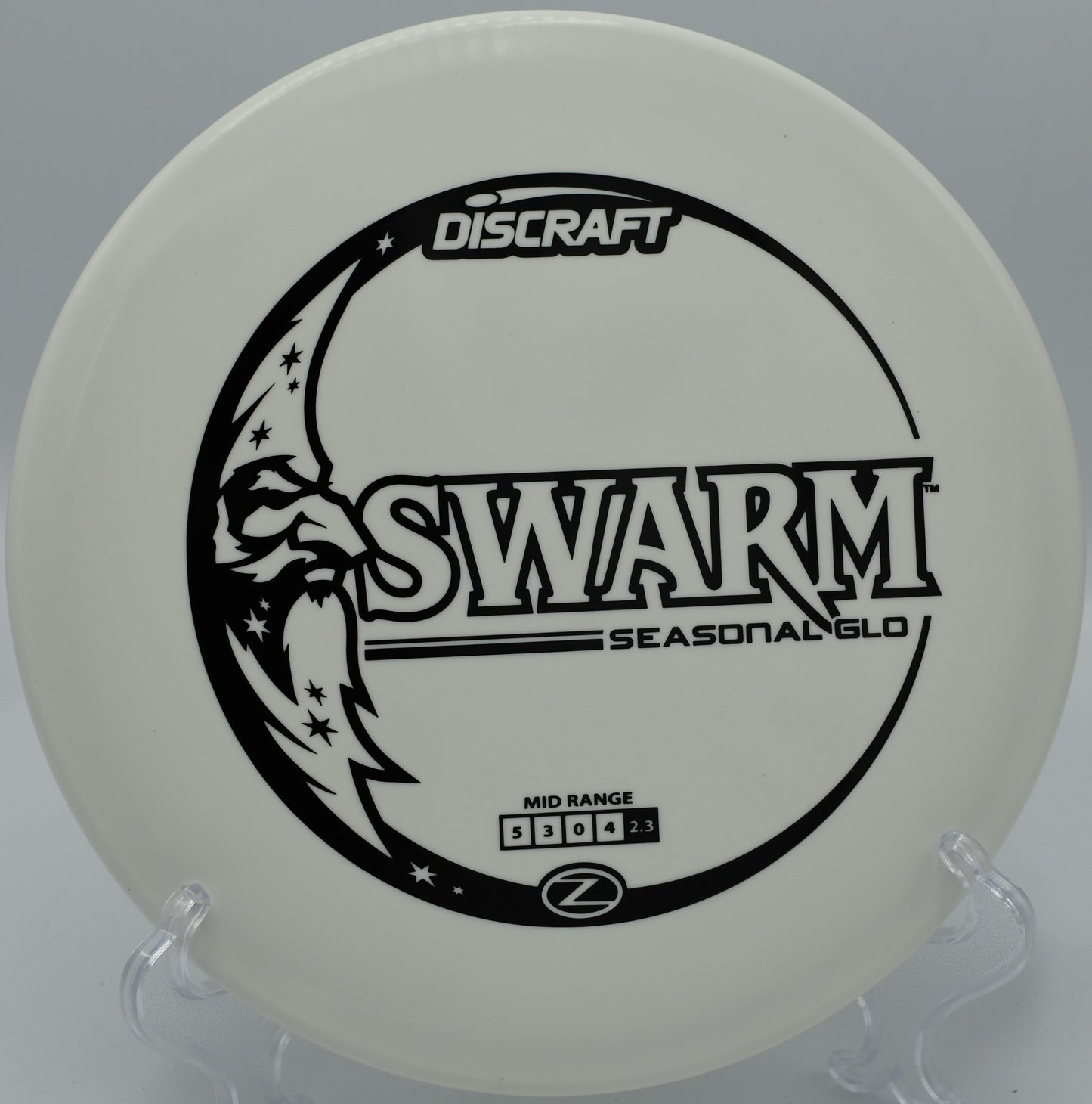 "At Starlight Meadows Disc Golf in Orlando, FL, GLO-Z Swarm shines with aggressive, overstable flight and a vibrant neon glow."
