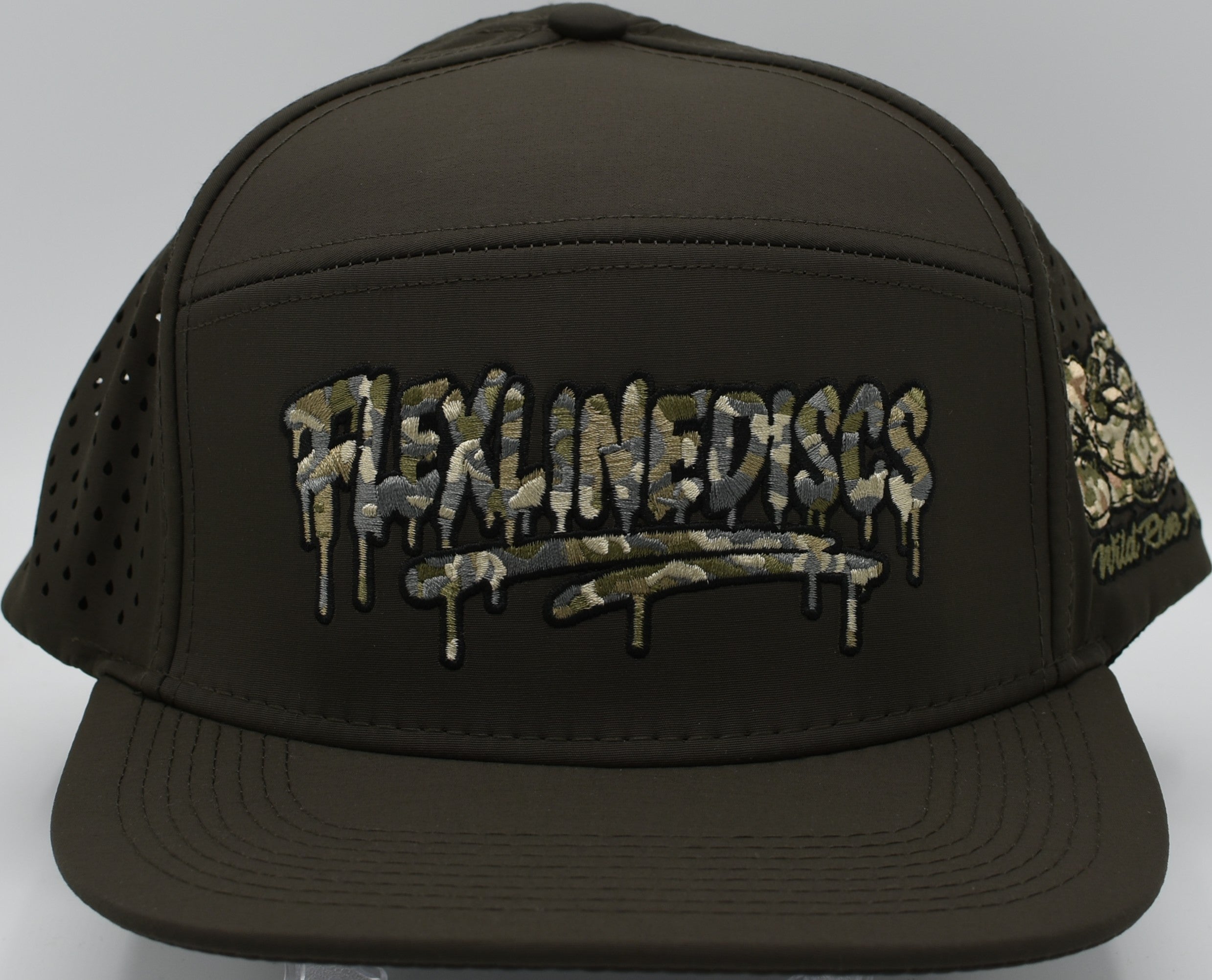 Wildrose Athletics 6 Panel Flatbill Hat (Water and Sweat Resistant)