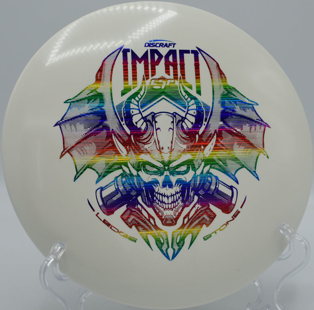 Ledgestone ESP Glo Impact glowing on release at DeLaveaga Disc Golf Course in Santa Cruz, California

