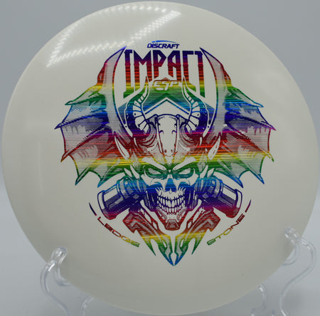 Ledgestone ESP Glo Impact glowing on release at DeLaveaga Disc Golf Course in Santa Cruz, California

