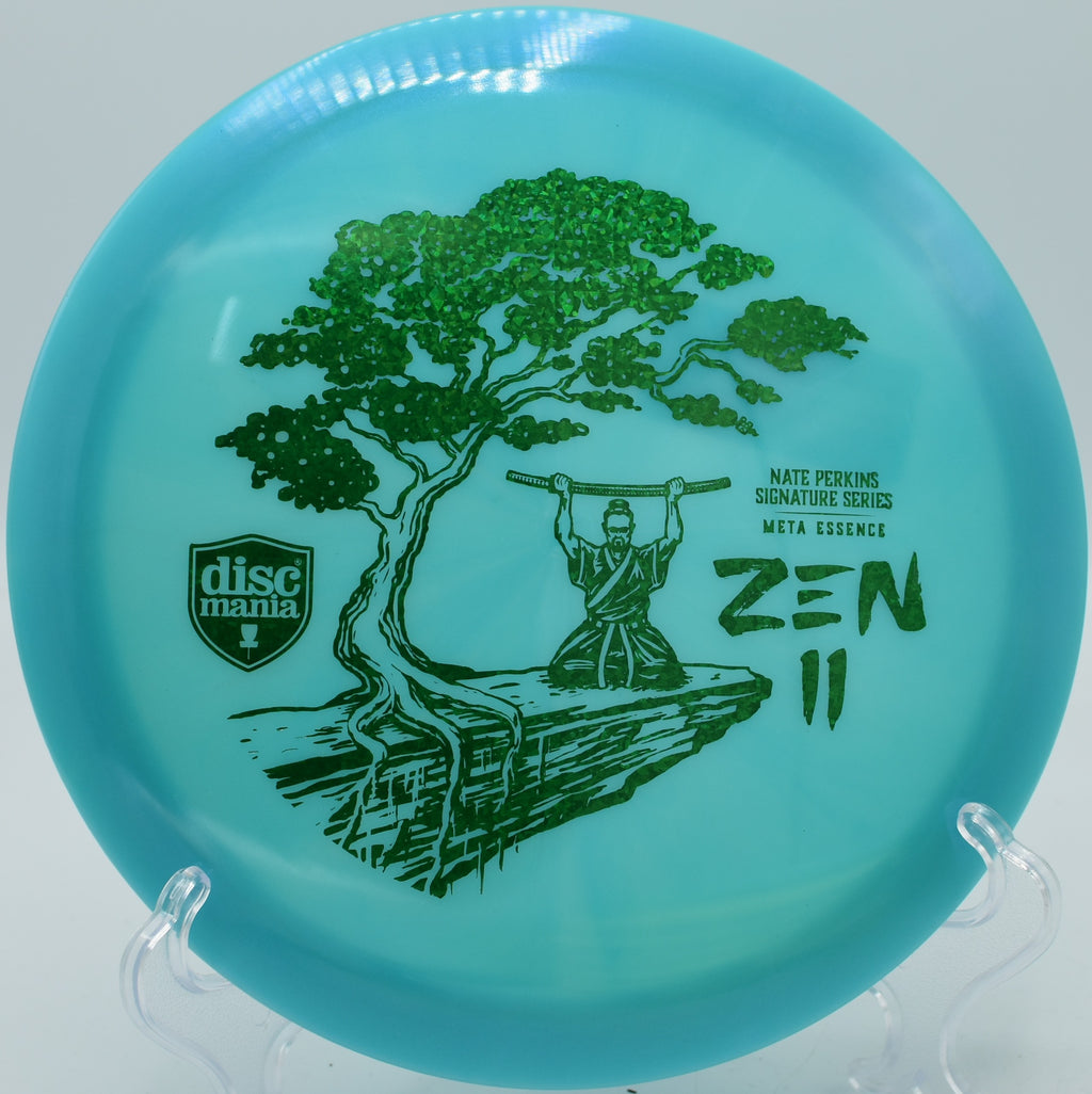 Meta Essence – 8/6/-2/1 flight path, ideal for turnover shots and long-range accuracy at Sunset Park Disc Golf Course in Las Vegas, Nevada.