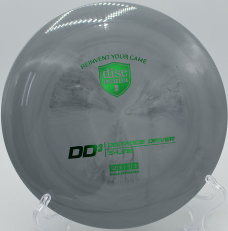 "S-Line DD3 disc golf driver, ideal for players seeking maximum performance, photographed on a scenic fairway in Olympia, WA."
