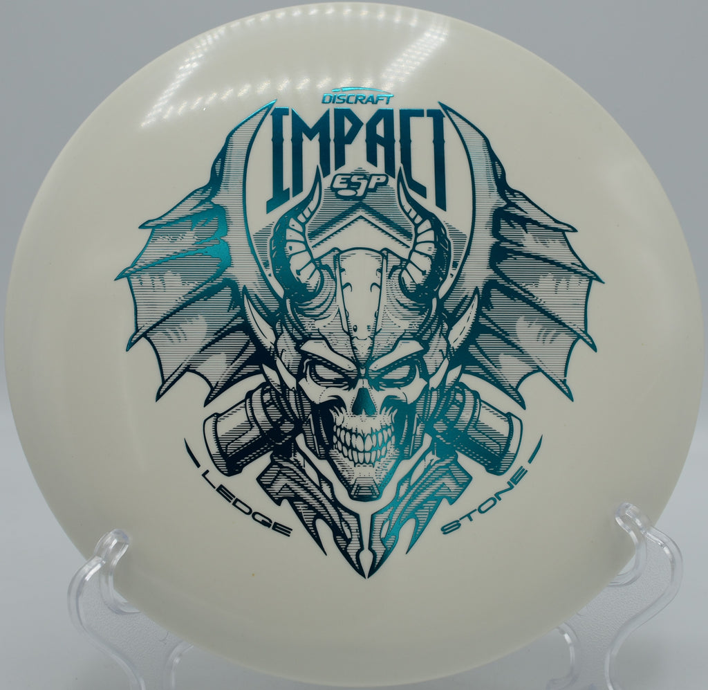 Discraft ESP Glo Impact finishing forward at Blue Ribbon Pines in East Bethel, Minnesota

