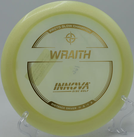 Proto Glow Champion Wraith launched under twilight at Patriot Park Disc Golf Course in Sumter, South Carolina.