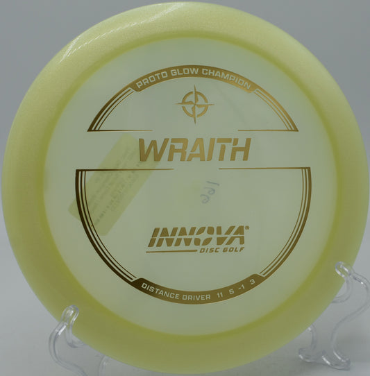 Proto Glow Champion Wraith launched under twilight at Patriot Park Disc Golf Course in Sumter, South Carolina.