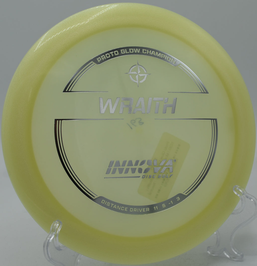 Power forehand with a Glow Champion Wraith at West Lake Disc Golf Course in Davenport, Iowa.

