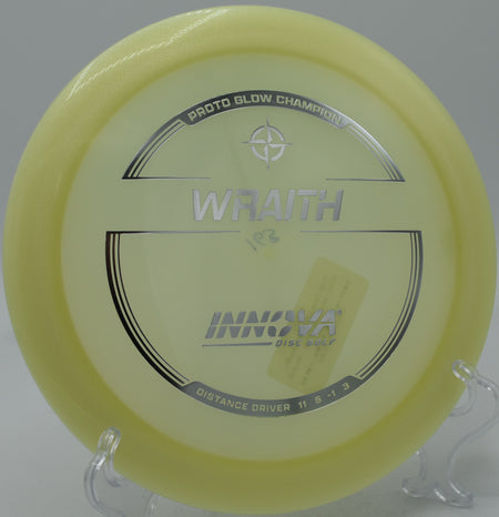 Power forehand with a Glow Champion Wraith at West Lake Disc Golf Course in Davenport, Iowa.

