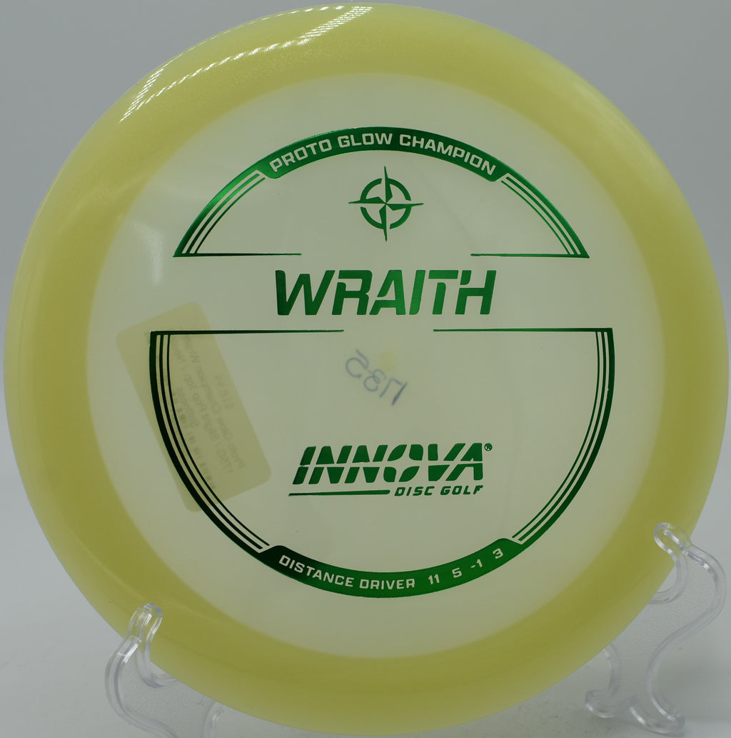 Wraith glowing over the fairway at El Shaddai Disc Golf Course in Chunchula, Alabama.

