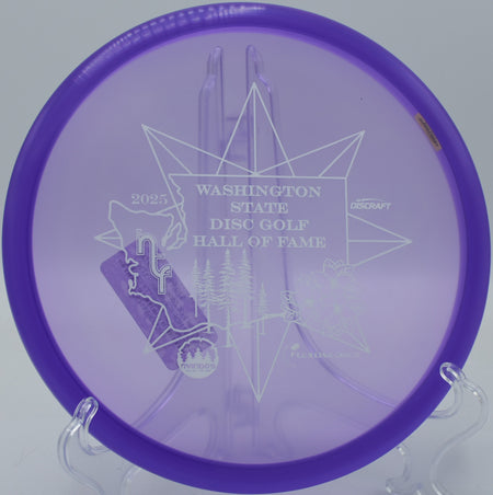 Transparent CryZtal FLX Zone flying on a forehand line at North Boundary DGC in Cranberry Township, Pennsylvania.

