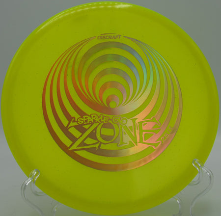 Glow Zone hyzering toward the basket at Flip City in Shelby, Michigan

