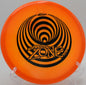 Discraft Z Sparkle Glo Zone glowing over open field at The Canyons in Lockport, Illinois

