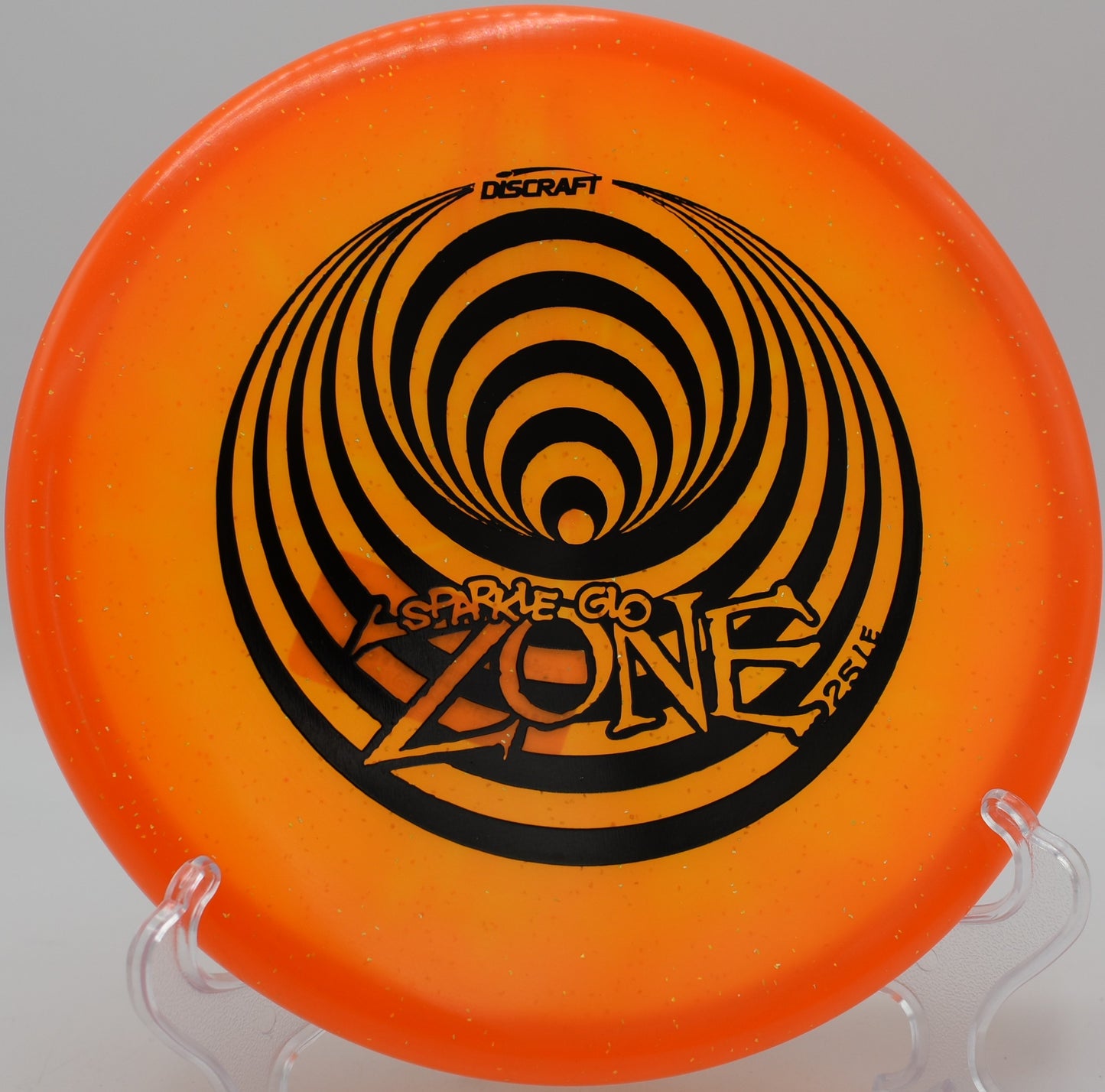 Z Sparkle Glo Zone thrown over rocky terrain at Base Camp Adventure DGC in Moab, Utah

