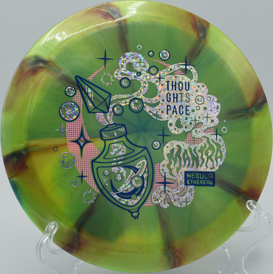 Nebula Mantra – Stable fairway driver with gentle turn and fade, ideal for precision shots at Sunset Park Disc Golf Course in Las Vegas, Nevada.

