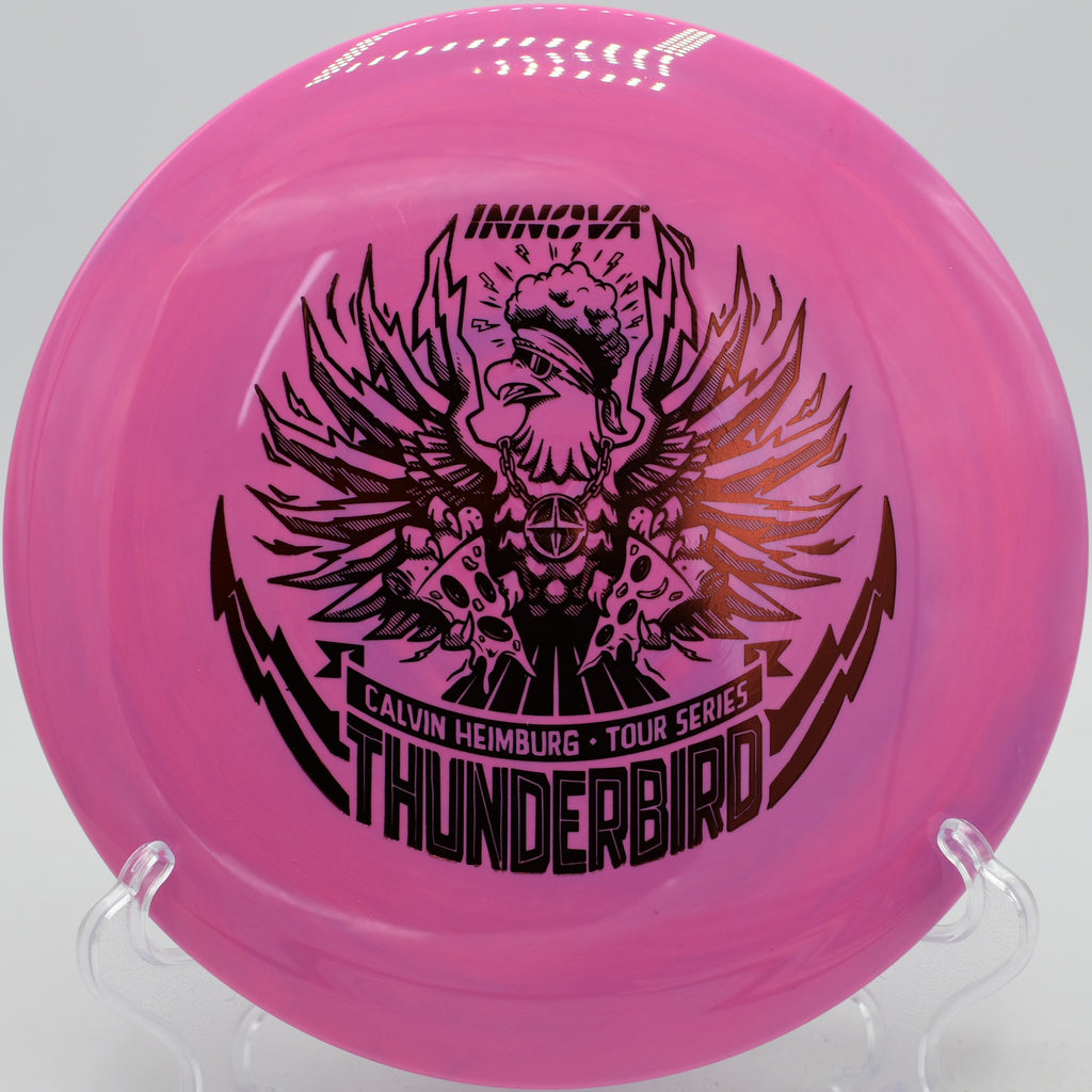 Swirly Star Thunderbird long hyzer line at DeLaveaga Disc Golf Course in California