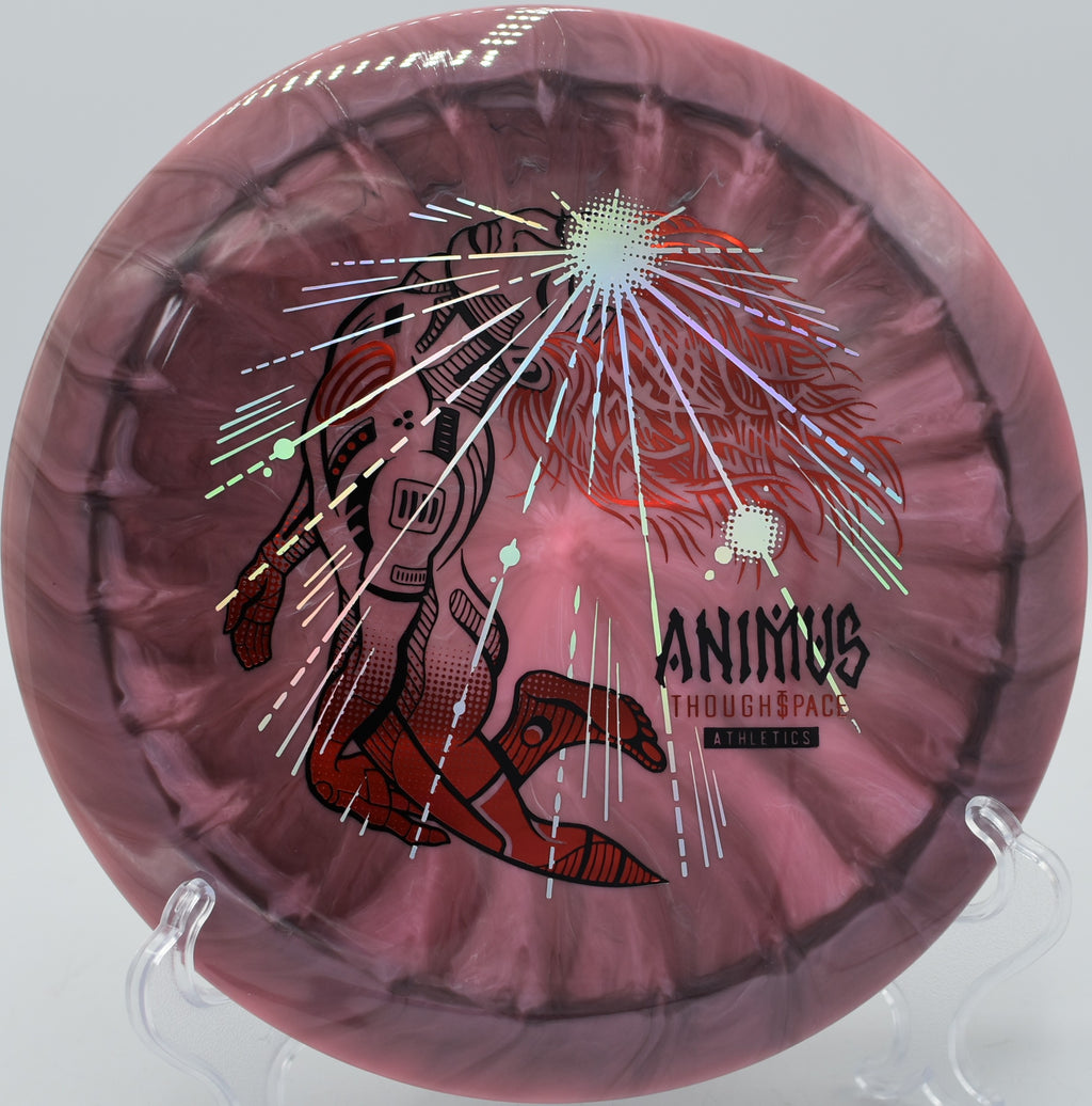 Aura Animus – Overstable distance driver offering controlled throws and reliable fade at Hornet's Nest Disc Golf Course in Charlotte, North Carolina.