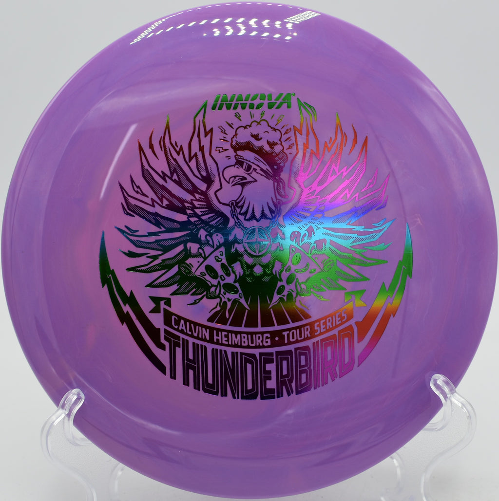 Thunderbird control driver in windy conditions at Fountain Hills Disc Golf Park in Arizona