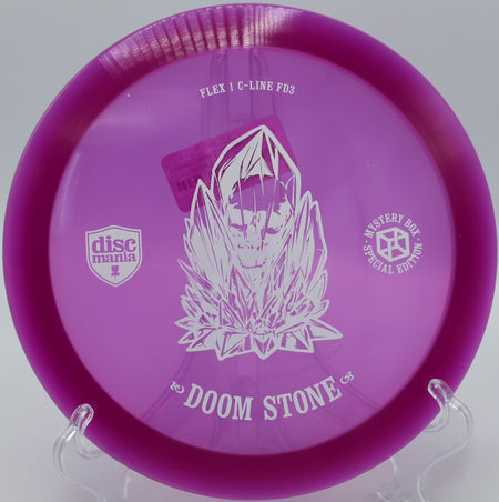 "Doom Stone overstable driver disc flying with power at Iron Hill Disc Golf Course in Newark, Delaware, perfect for challenging fairways."
