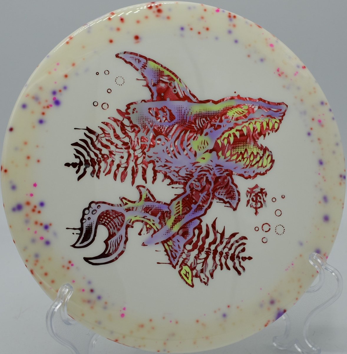 Misprintmas Zombie Shark Aura Omen (UV reactive stamp and Dye) - Flexline Discs - 66988951098429