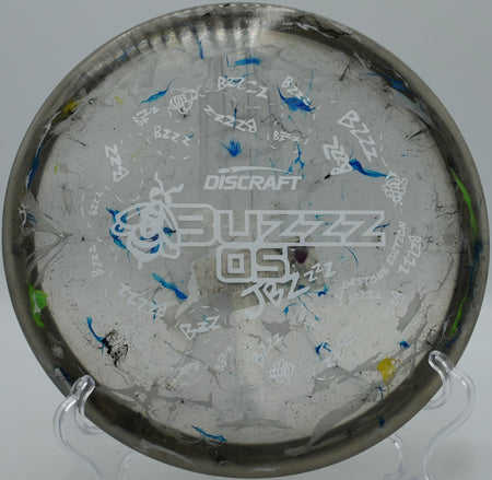 Jawbreaker Z-FLX Buzzz OS with swirly plastic mid-flight at North Boundary Park in Pennsylvania

