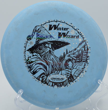 Lining up a hyzer putt with a Wizard at Fairmont Park Disc Golf Course in Salt Lake City, Utah.


