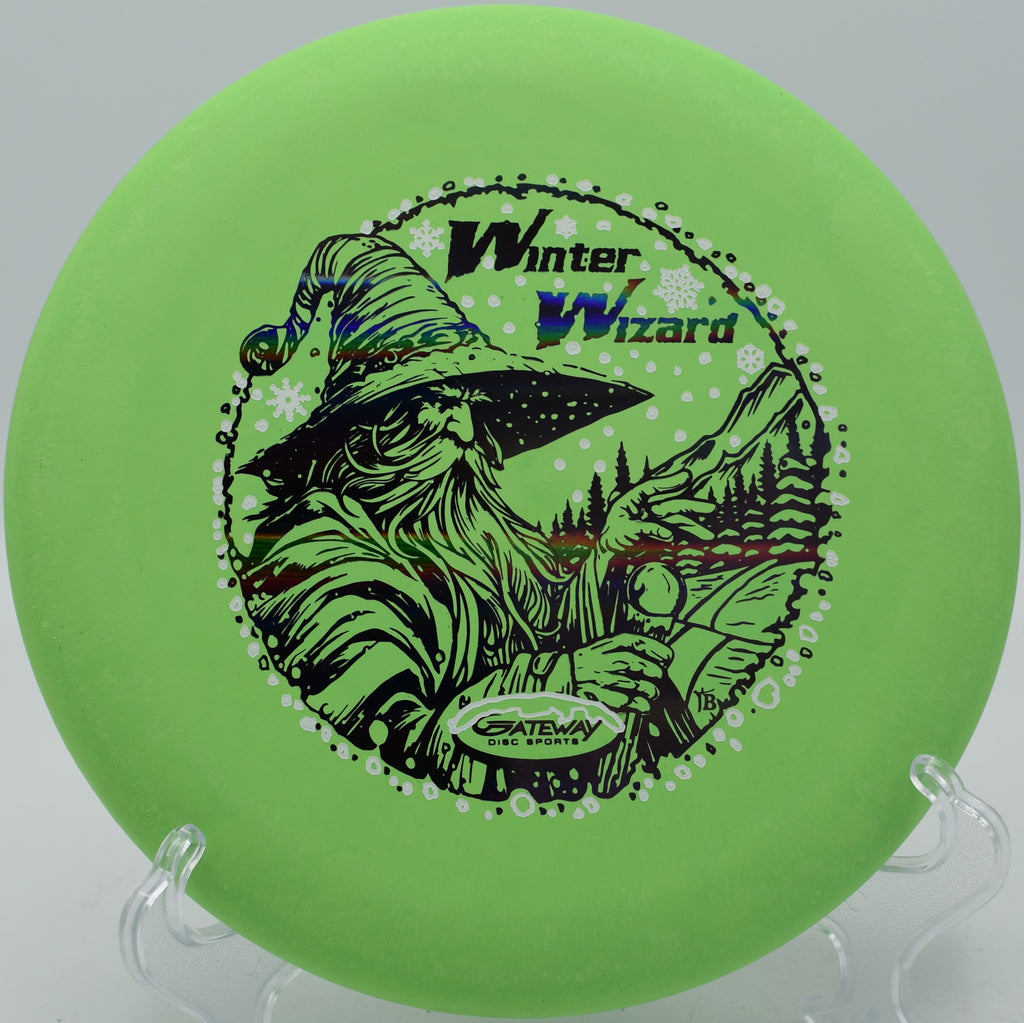 Wizard sticking the landing on an elevated green at Turkey Lake Park Disc Golf Course in Orlando, Florida.


