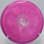 Discraft Colorshift ESP Buzzz midrange flying straight at Maple Hill Disc Golf Course in Leicester, Massachusetts