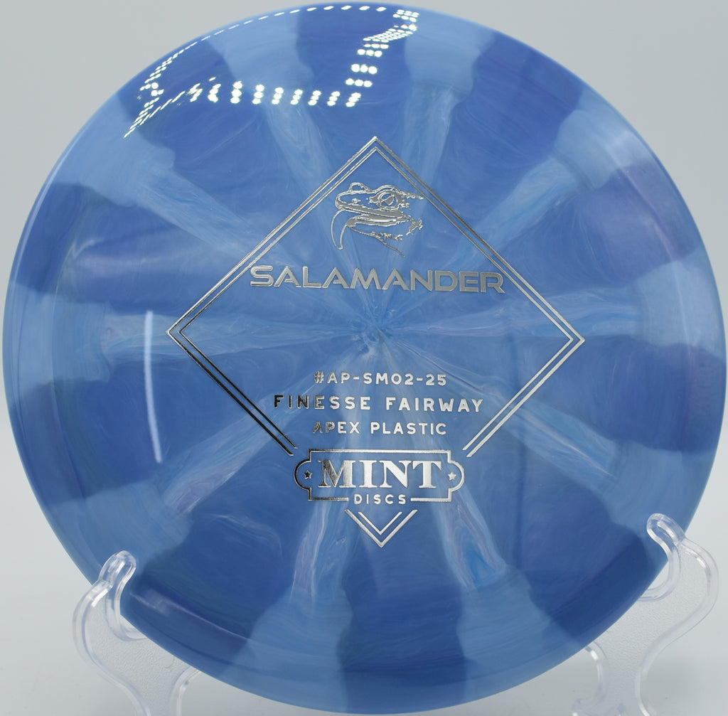Salamander in Apex Swirl plastic with slow turning line at Shaver Park in Seneca Falls, New York

