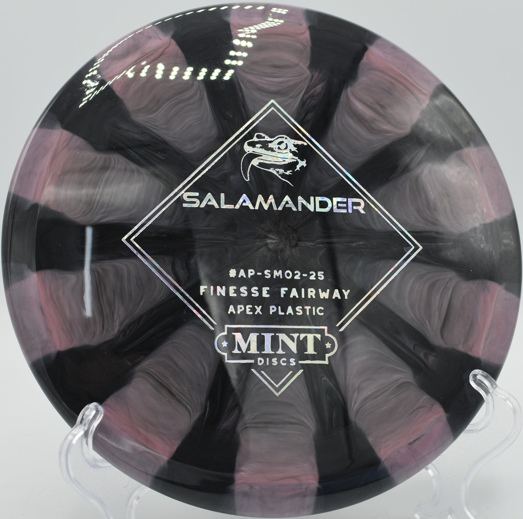 Mint Apex Swirl Salamander roller attempt on flat ground at Lakewood King County Disc Golf Course, Washington

