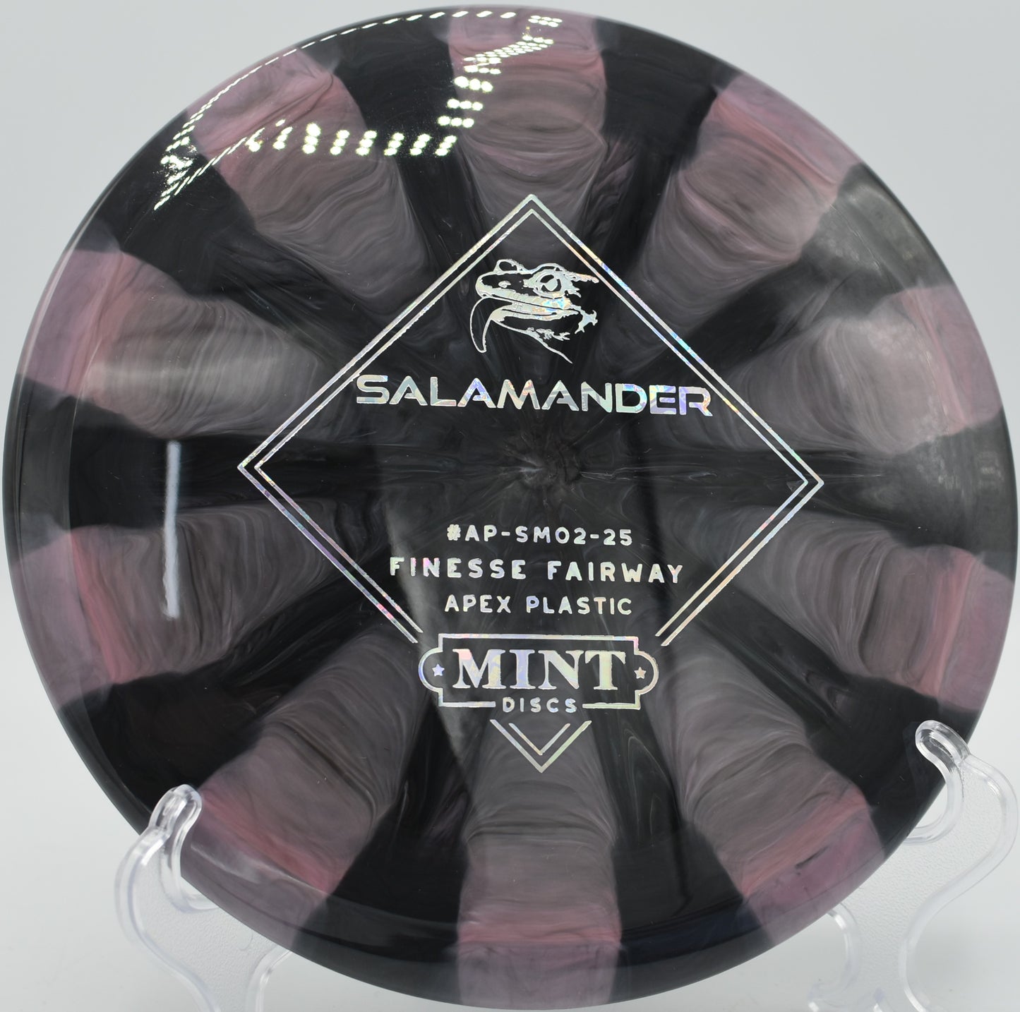 Mint Apex Swirl Salamander roller attempt on flat ground at Lakewood King County Disc Golf Course, Washington

