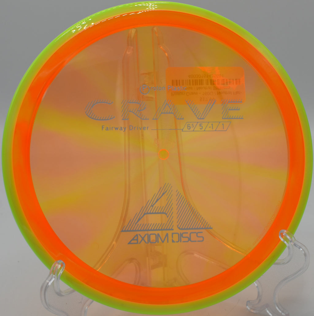 Axiom Proton Crave gliding toward the pin on a long tunnel shot at Coyote Point Disc Golf Course in Lake Casitas, California