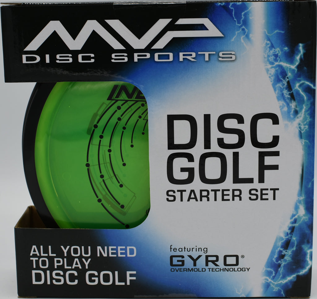 MVP Premium Starter Set featuring Electron Soft Anode, Neutron Reactor, and Proton Inertia displayed on tee pad at Northwood Black in Morton, Illinois with vibrant plastics and beginner-friendly flight paths
