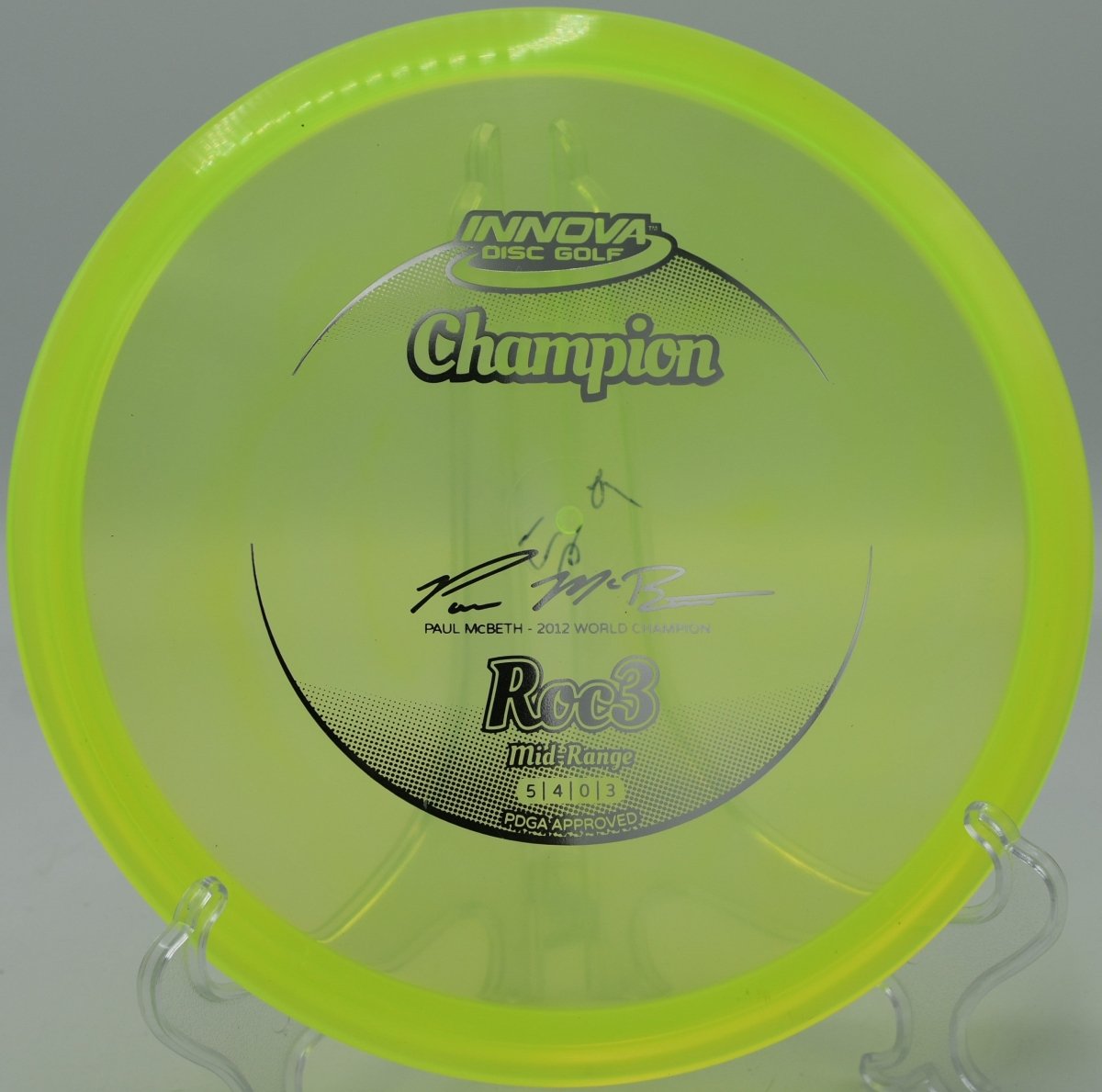 1x McBeth Roc3 midrange thrown in South Carolina with nationwide shipping for consistent glide lines