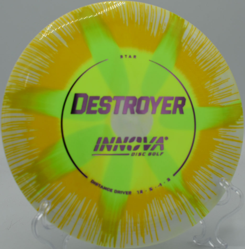 Full-power backhand with a Star Destroyer at Big Creek State Park Disc Golf Course in Polk City, Iowa.

