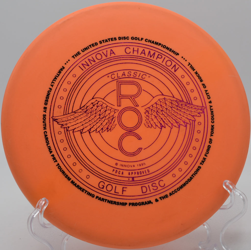 Classic Roc gliding through a narrow tunnel at Redan Disc Golf Course in Lithonia, Georgia.