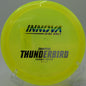 Forehand drive with a Champion Thunderbird at Bryant Lake Park Disc Golf Course in Eden Prairie, Minnesota.

