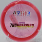 Full power hyzer with a Champion Thunderbird at Holler in the Hills Disc Golf Course in Brownsville, Kentucky.

