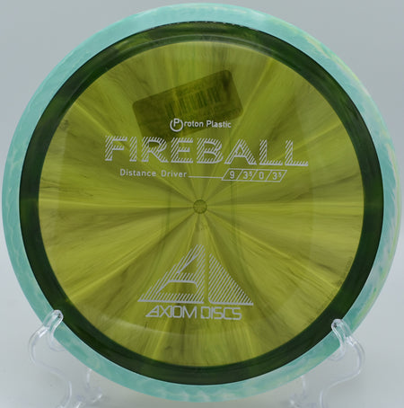 Overstable skip line with the Fireball at Trophy Club Disc Golf Course in Texas.

