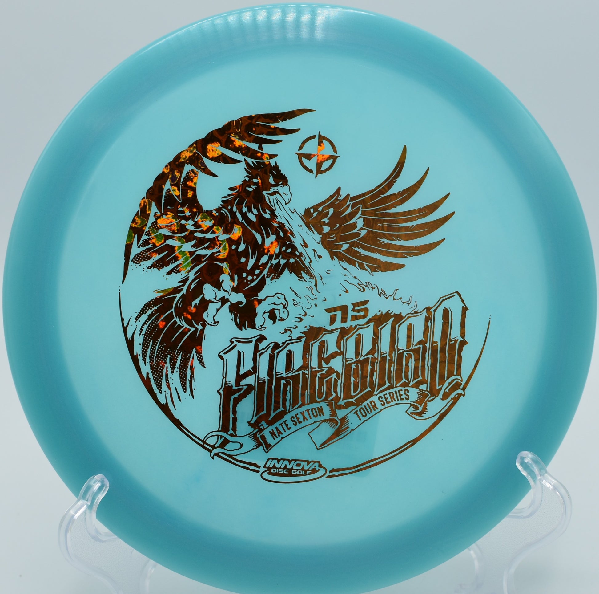 Sexton Firebird disc golf disc in Austin, TX – perfect for backhand and forehand throws.
