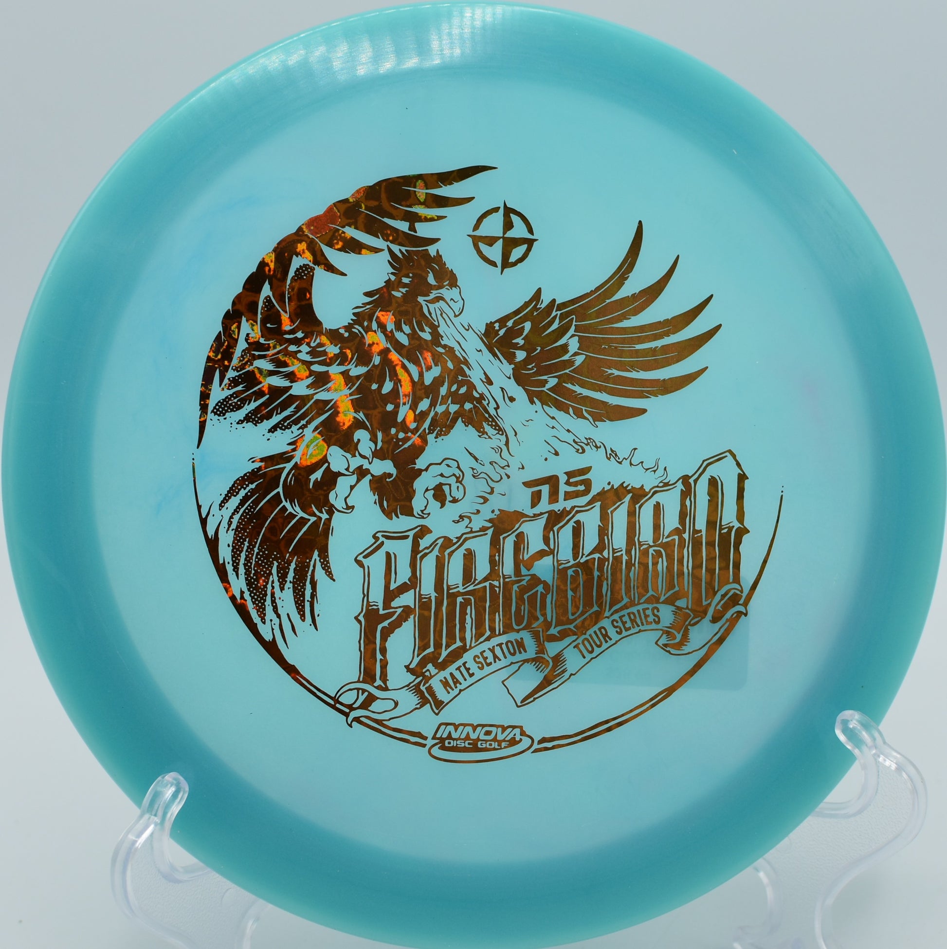 Nate Sexton Color Glow Firebird in San Francisco, CA – perfect for disc golf pros.
