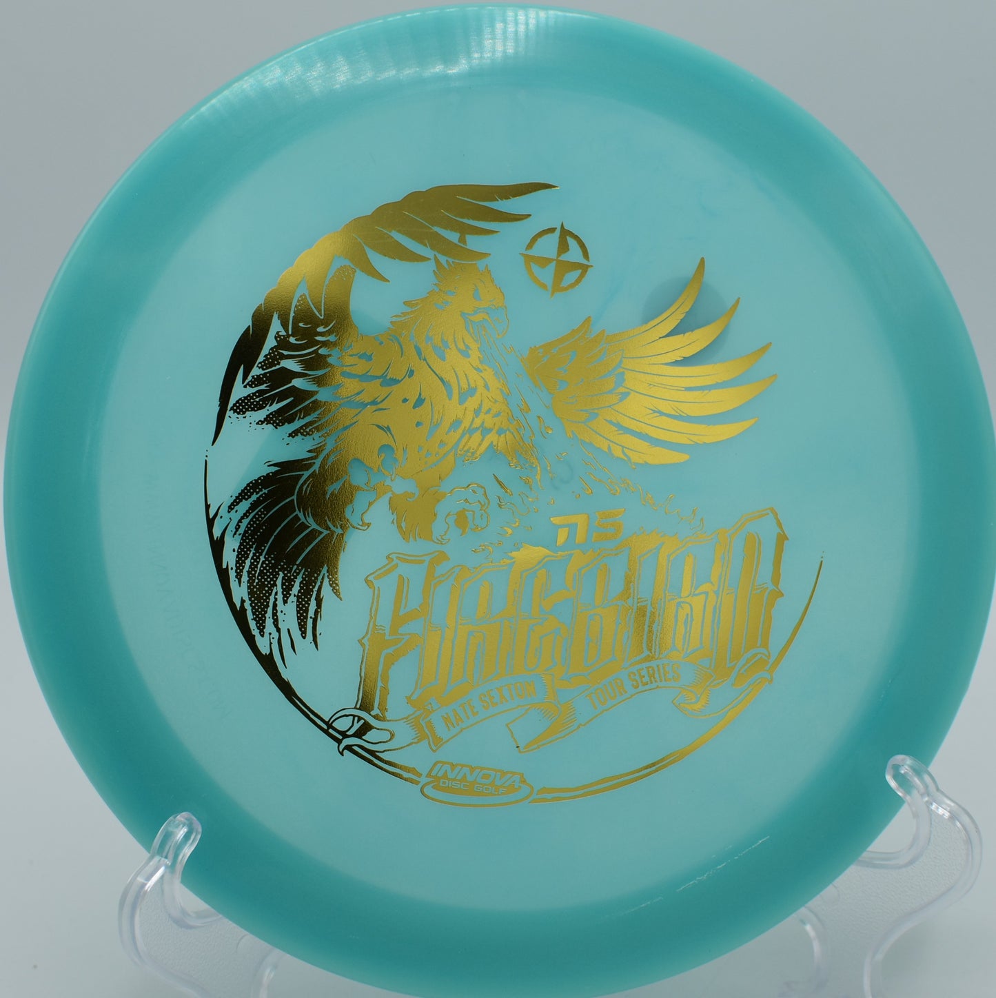 Sexton Color Glow Firebird disc in Salt Lake City, UT – for ultimate disc golf control.
