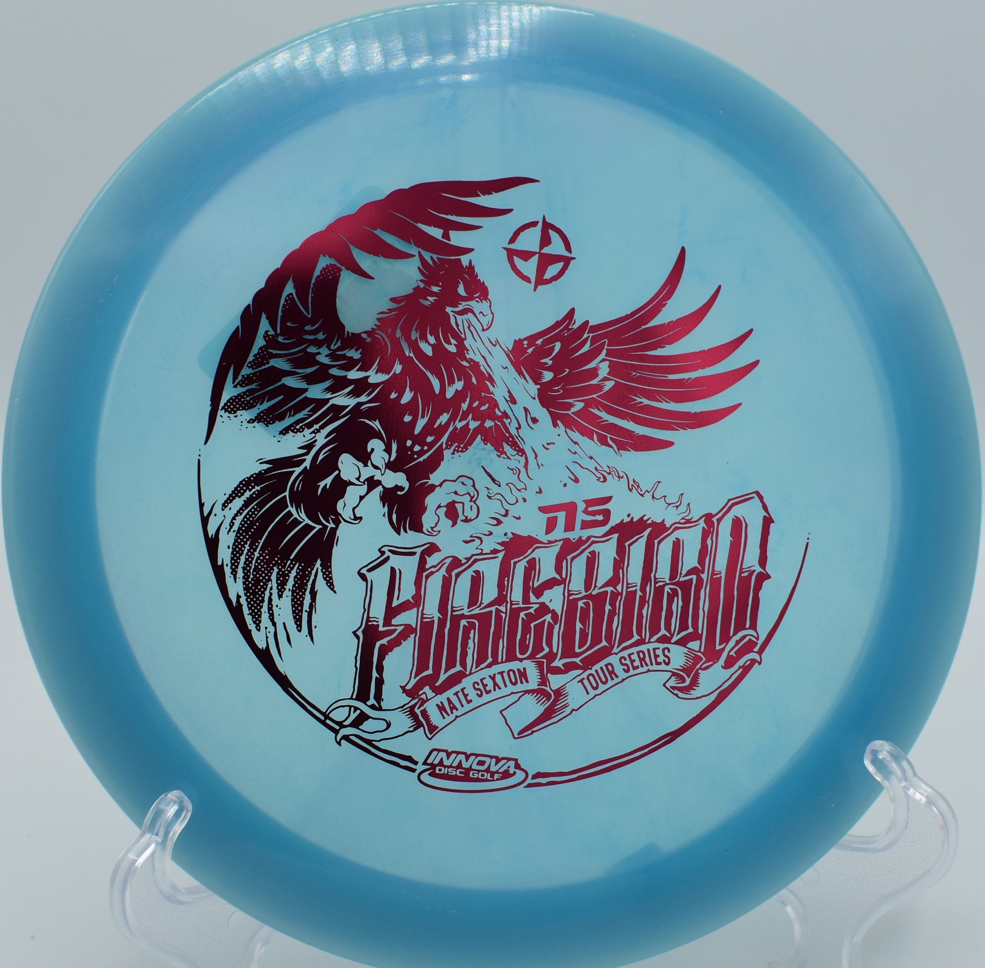 Sexton Glow Firebird disc golf disc in Tampa, FL – improve your forehand throws.
