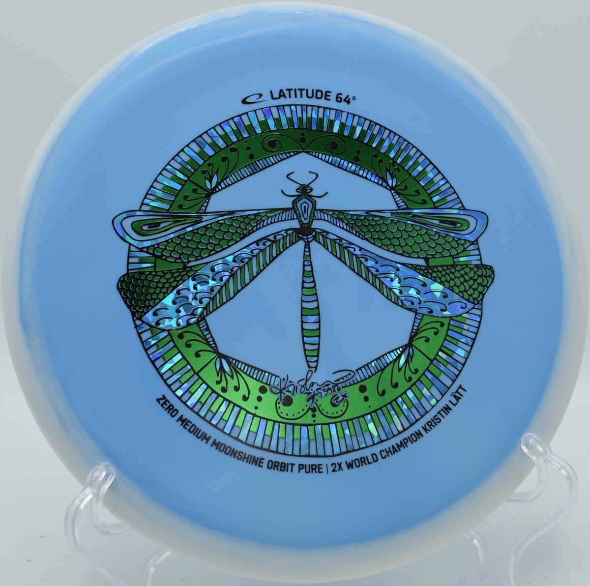 Latitude 64 Zero Medium Pure glow putter on wooded approach at Harmon Hills Disc Golf Course in Fall Branch, Tennessee