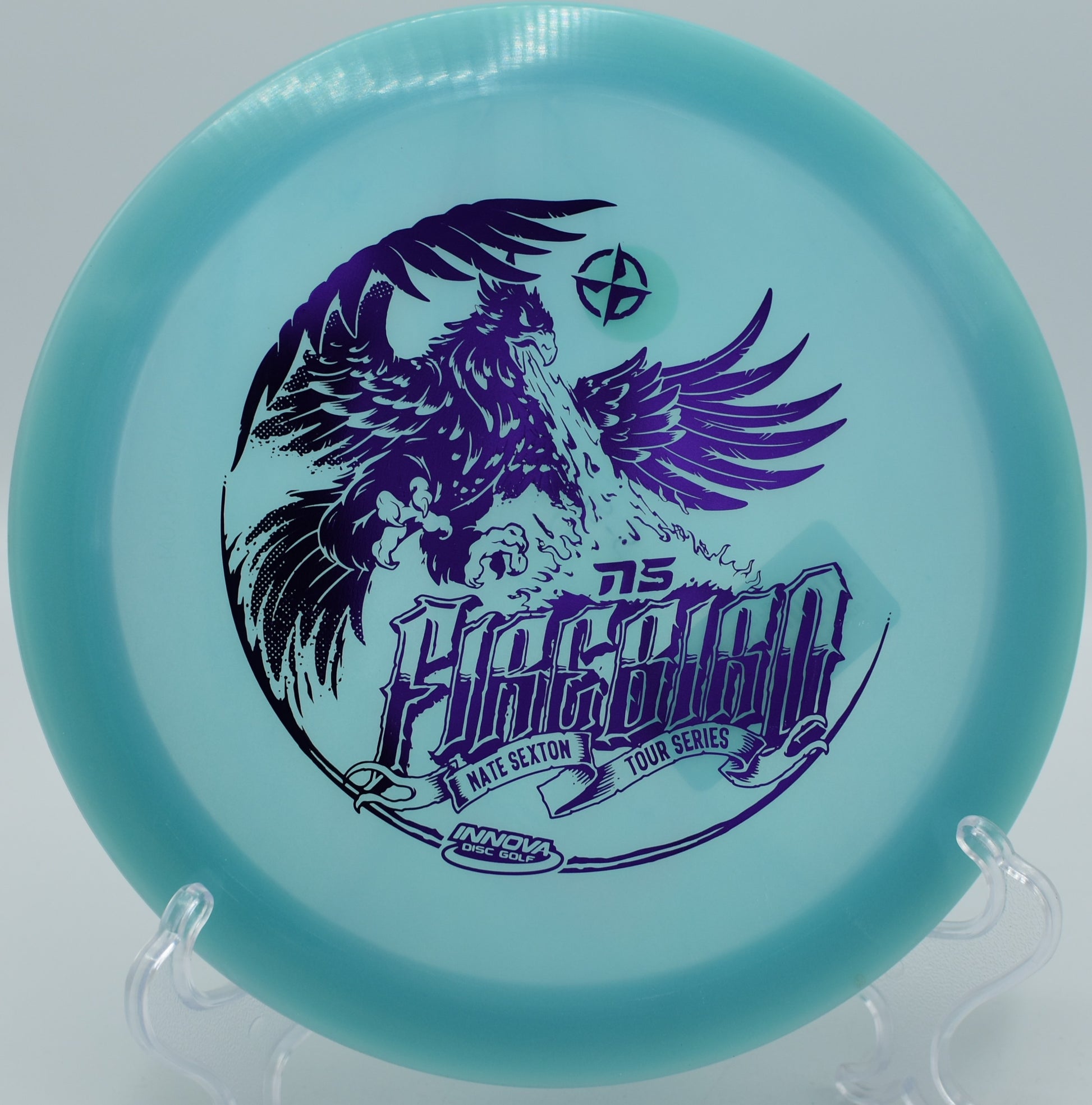 Sexton Glow Firebird disc golf disc in Dallas, TX – designed for stable flights.
