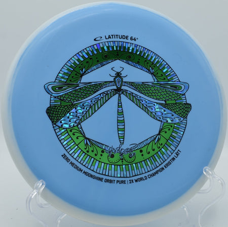 Latitude 64 Orbit Pure glow putter set for putt at Lake Eureka Disc Golf Course in Eureka, Illinois Ledgestone layout