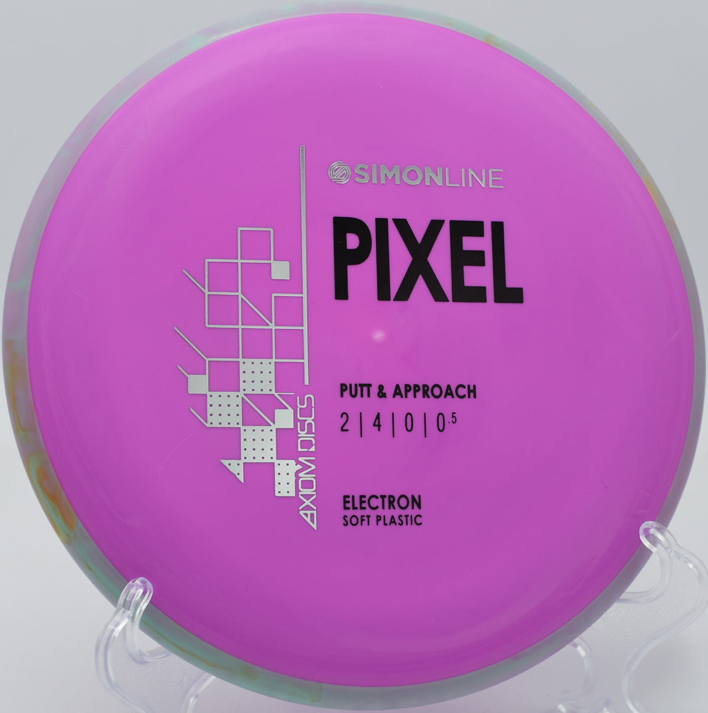 Circle one flick putt with an Electron Soft Pixel at Snow Snake Ski & Golf Disc Golf Course in Harrison, Michigan.

