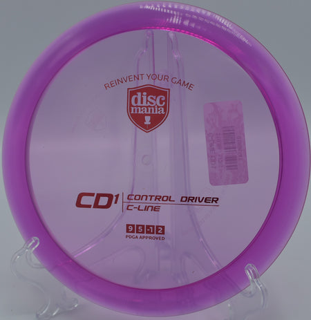 C-Line CD1 Discmania fairway-to-control driver parked circle one at Moraine State Park Disc Golf Course in Portersville, Pennsylvania.