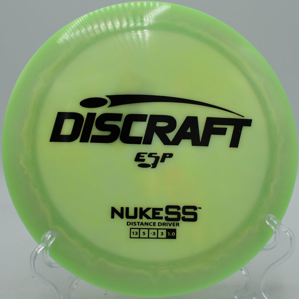 ESP Nuke SS turned over for max glide at Boondocks DGC in Knightstown, Indiana

