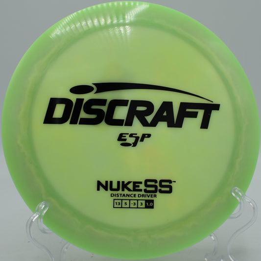 ESP Nuke SS turned over for max glide at Boondocks DGC in Knightstown, Indiana

