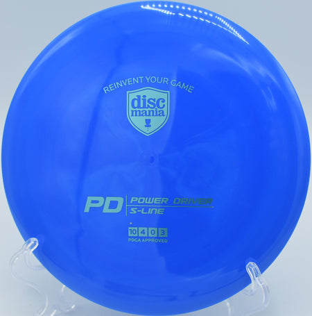 "S-Line PD disc golf fairway driver with a sleek design, photographed at Maple Hill Disc Golf Course in Leicester, MA."
